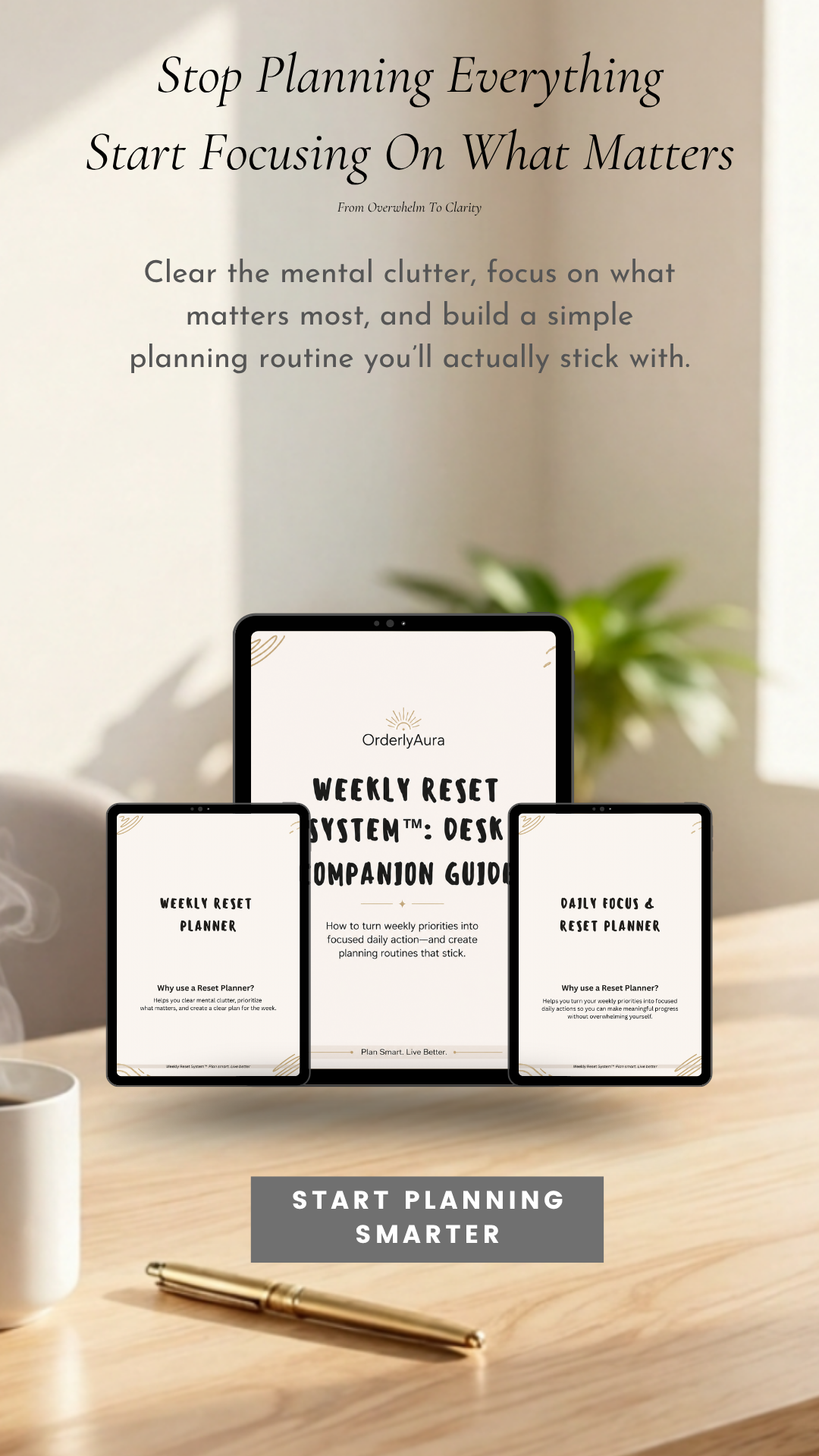 Weekly Reset System: Desk l Digital Planning System