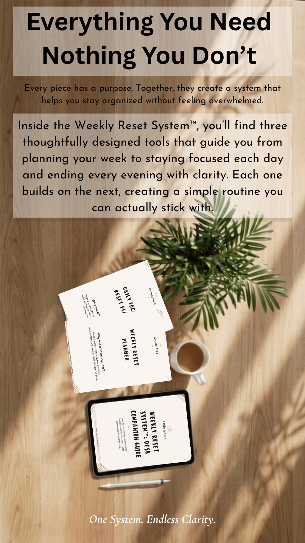 Weekly Reset System: Desk l Digital Planning System