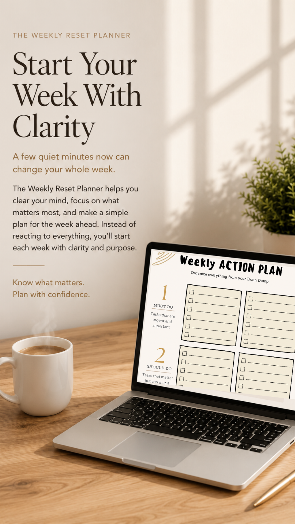 Weekly Reset System: Desk l Digital Planning System